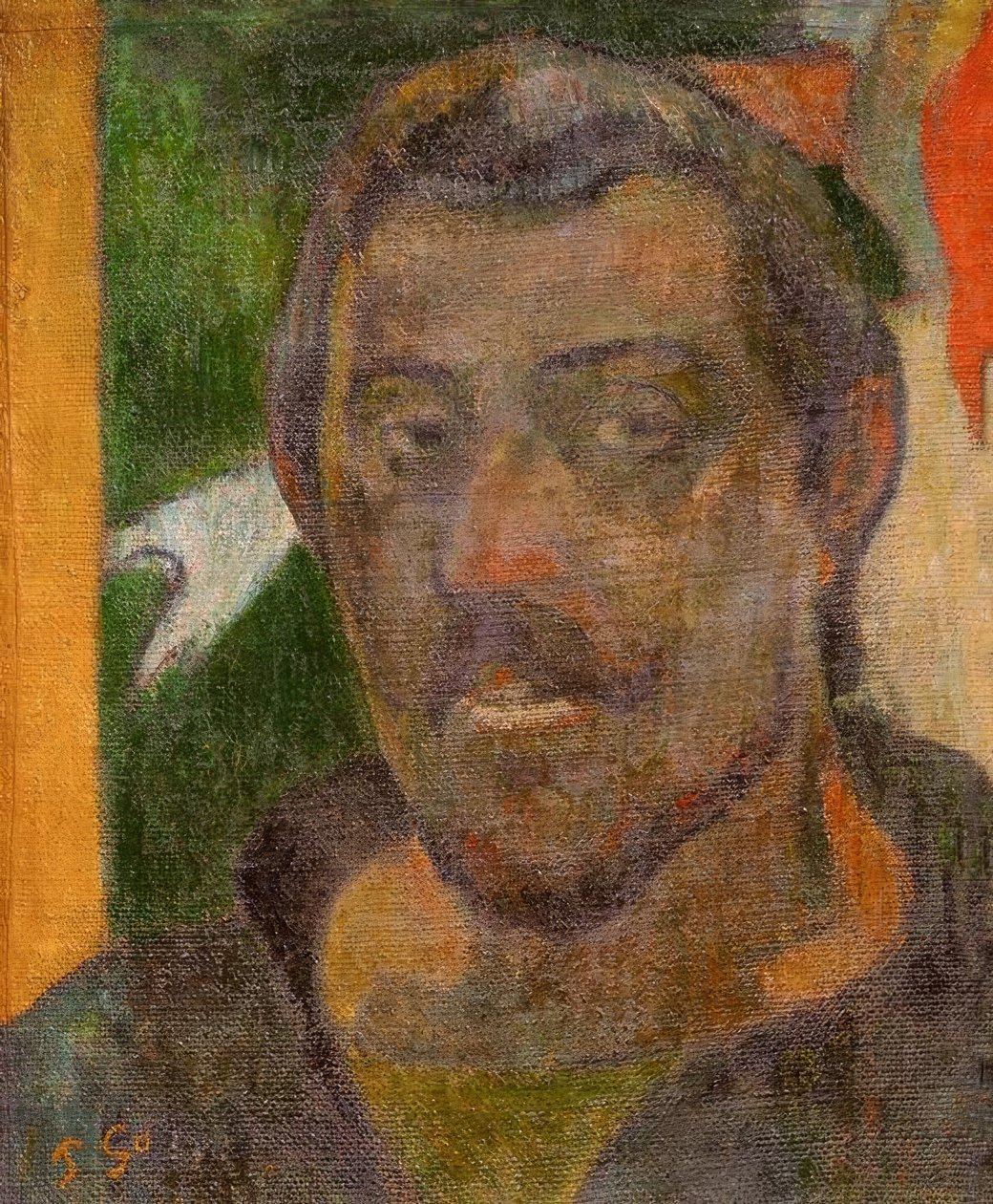 Self-Portrait with Ondine by Paul Gauguin