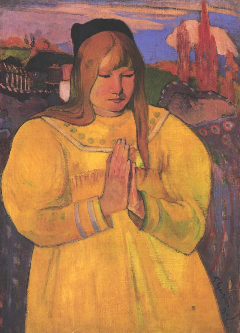 Praying Breton Woman by Paul Gauguin