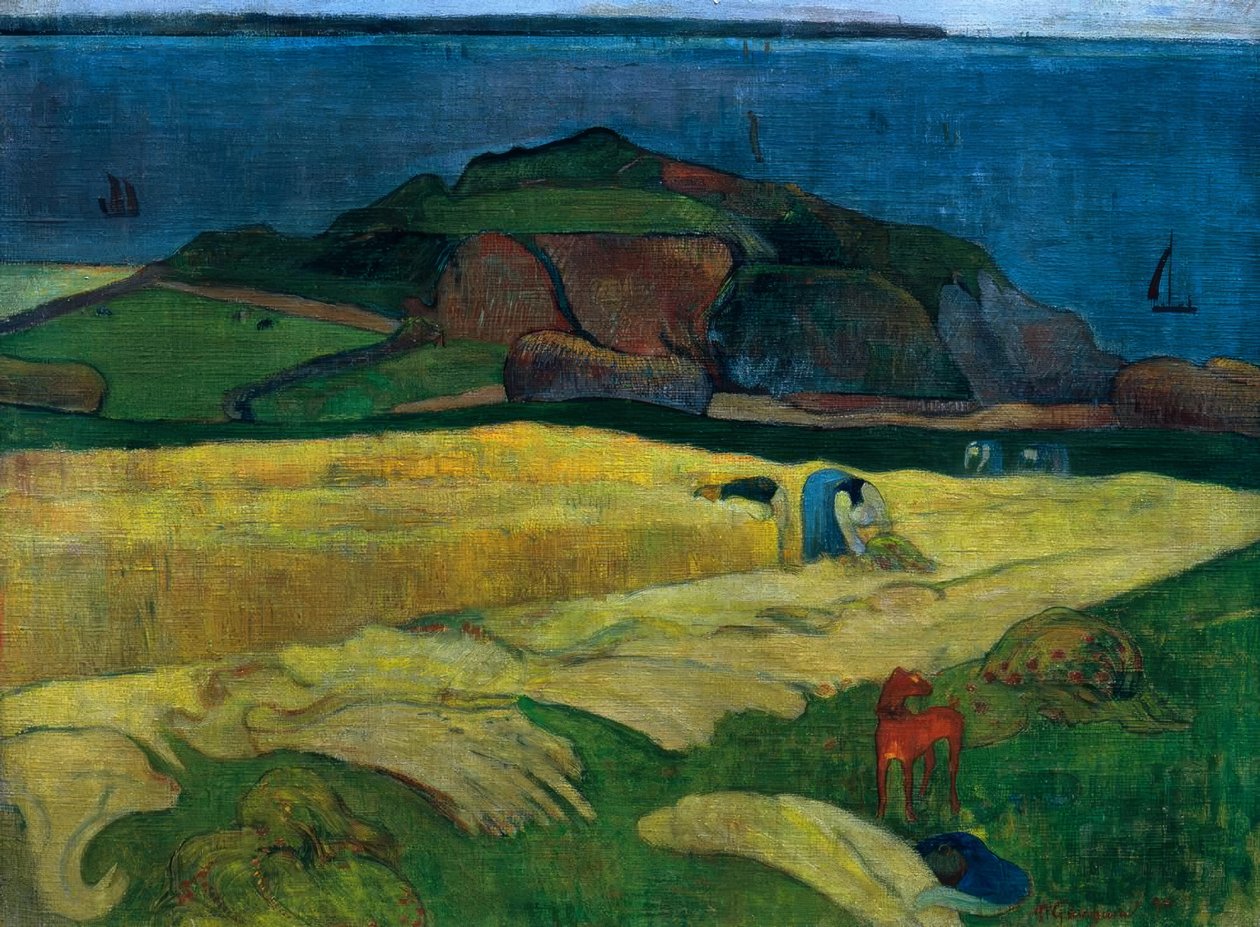 The Harvest by the Sea: Le Pouldu by Paul Gauguin