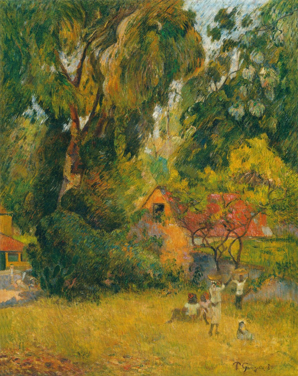Huts under the Trees by Paul Gauguin