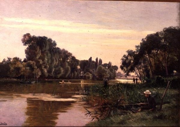 Boy Fishing by Paul Jean Marie Sain