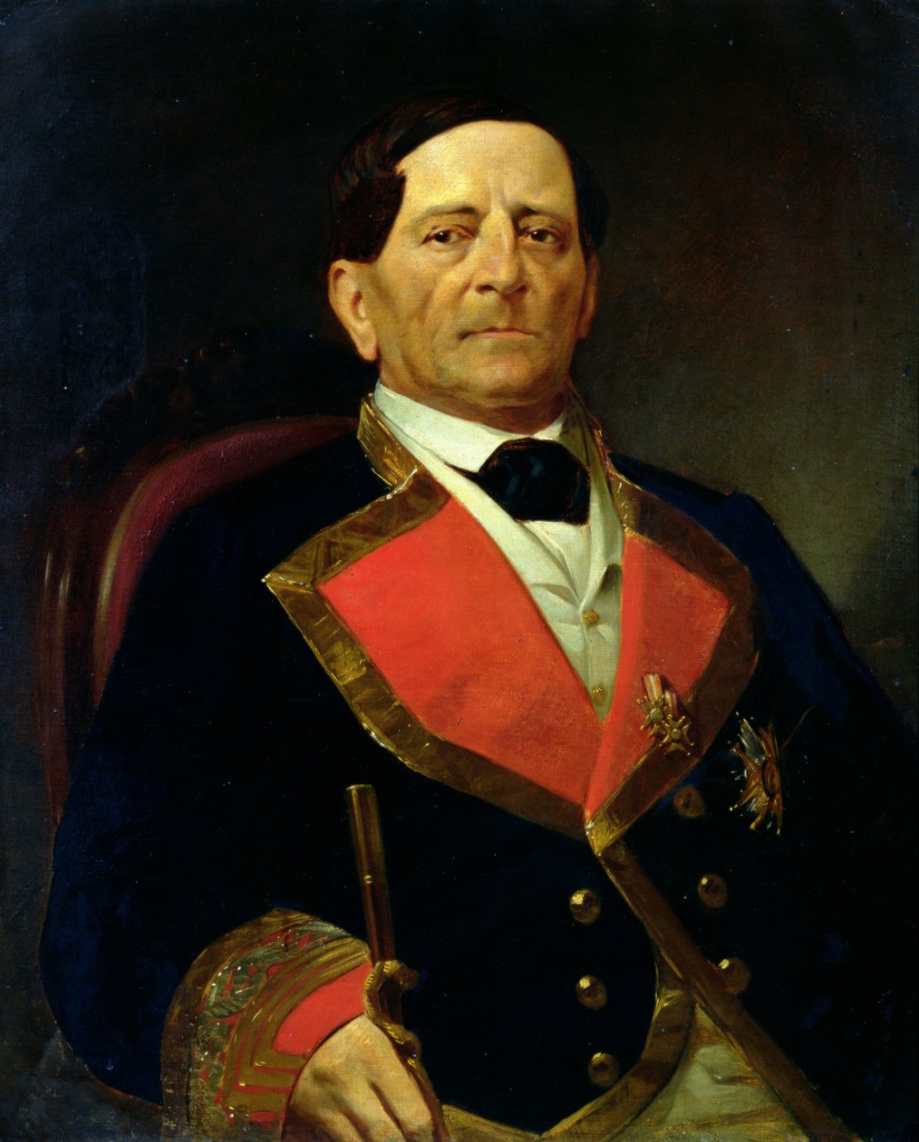 Portrait of Antonio Lopez de Santa Ana (1794-1876), c.1858 by Paul LOuvrier