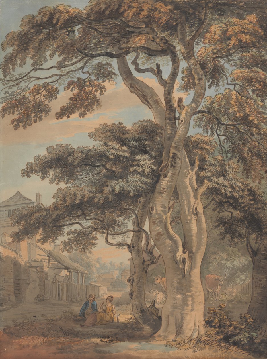 Couple in a Farmyard by Paul Sandby