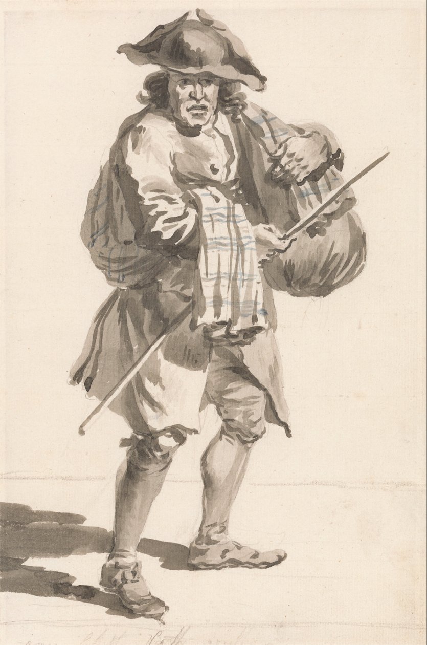 London Cries - A Man with a Bundle, Old Clothes by Paul Sandby