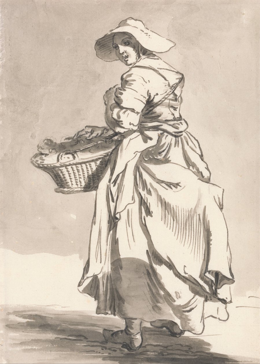 London Cries: Flowers by Paul Sandby