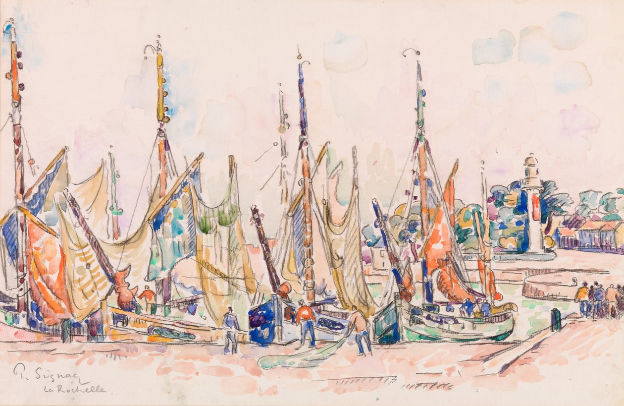 La Rochelle: Boats by Paul Signac