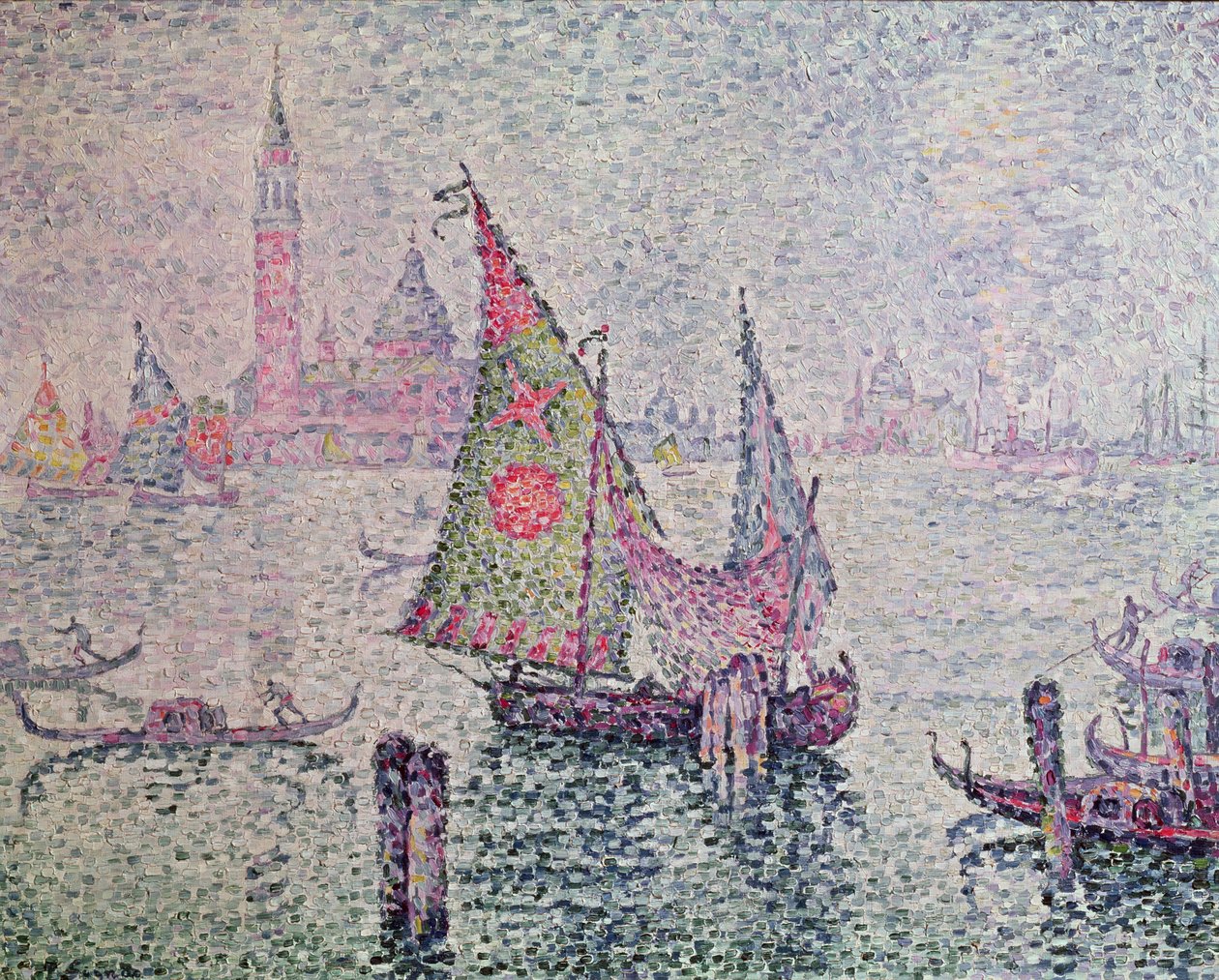 The Green Sail, Venice by Paul Signac