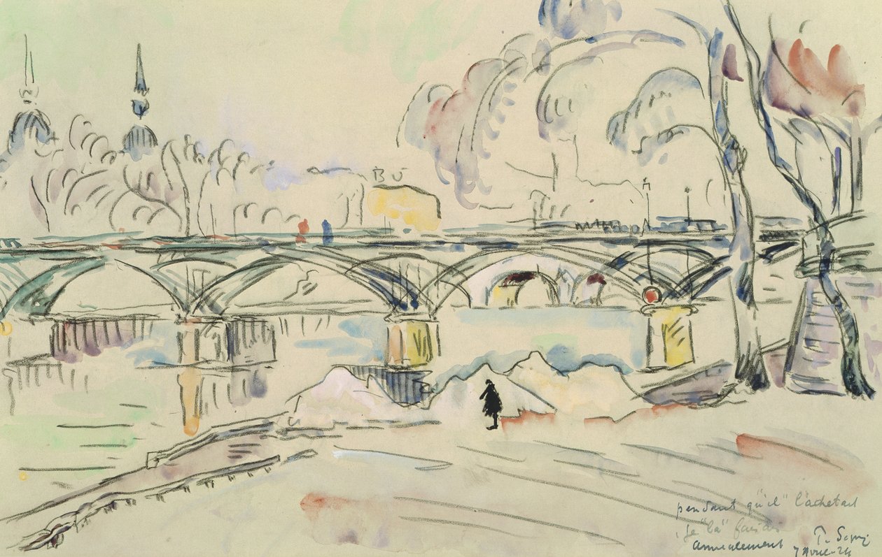 The Pont des Arts, 1924 by Paul Signac