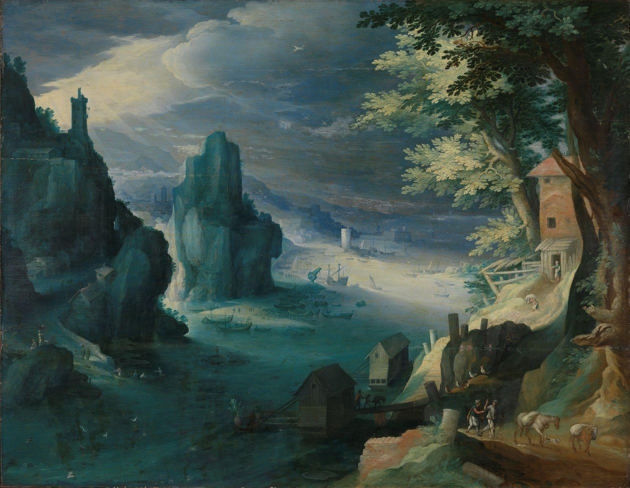 Ships at a Rocky Coast by Paul Bril