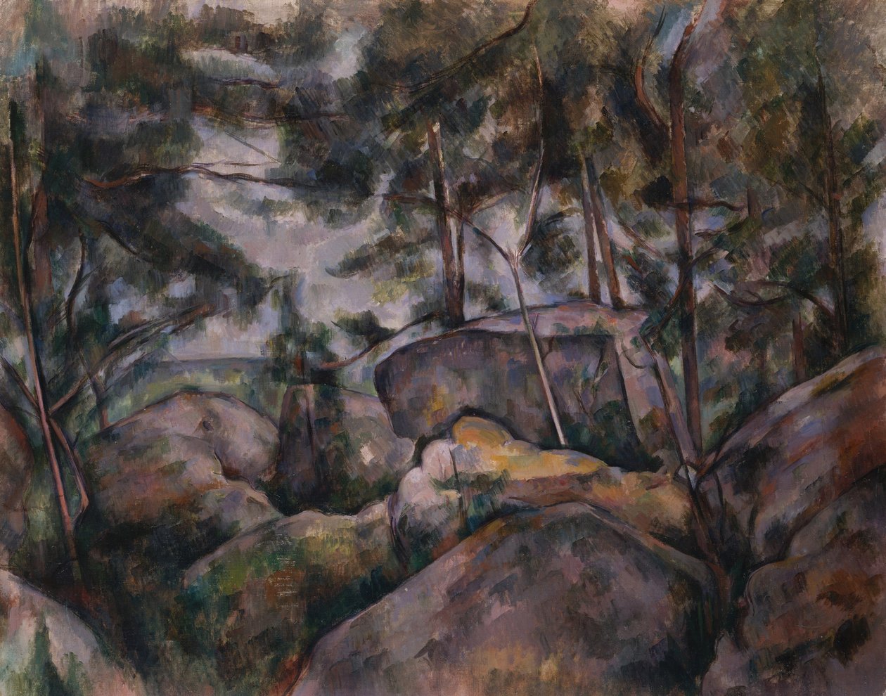Rocks in the Forest by Paul Cézanne