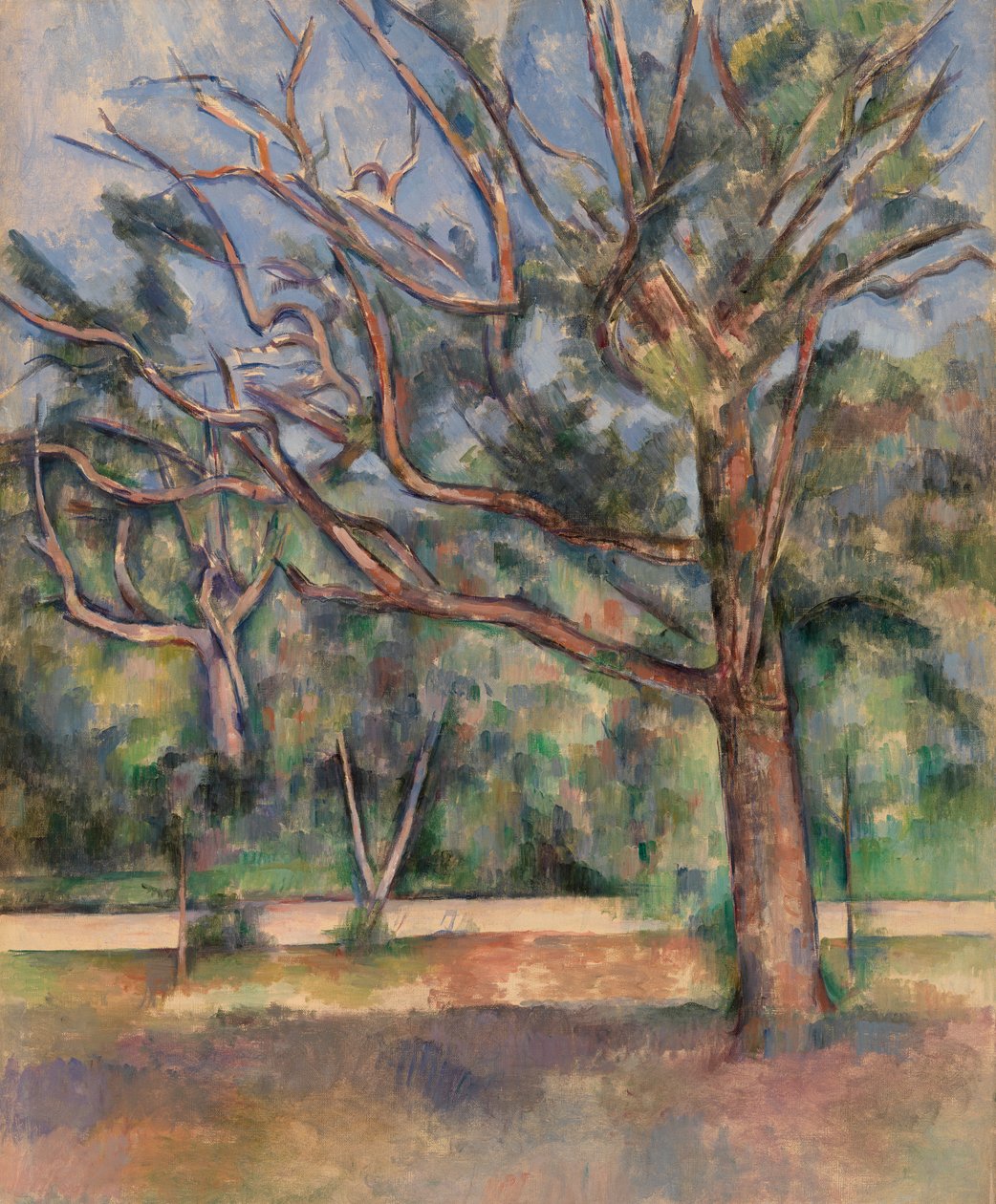 Trees and Road by Paul Cézanne