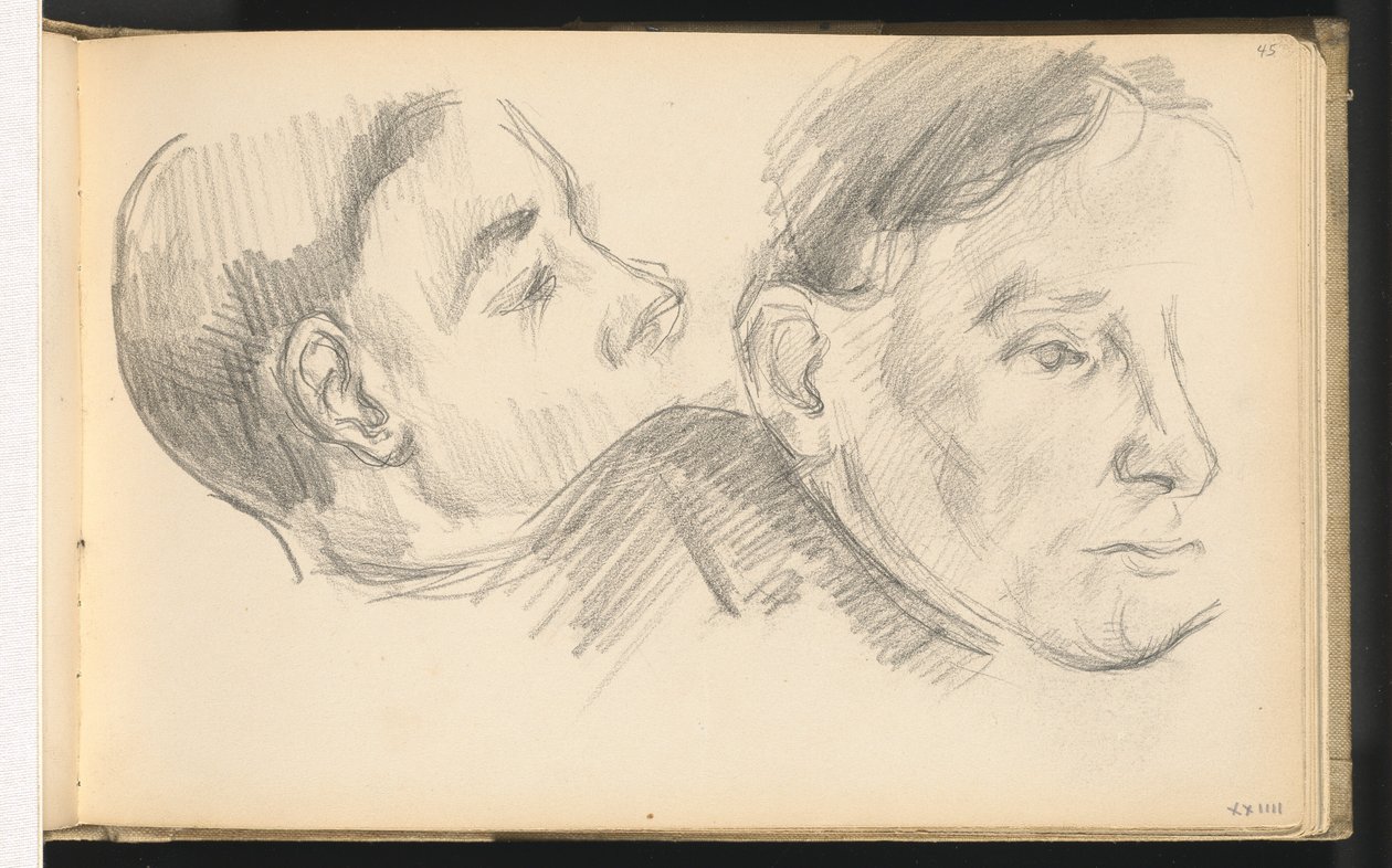 Two Heads by Paul Cézanne