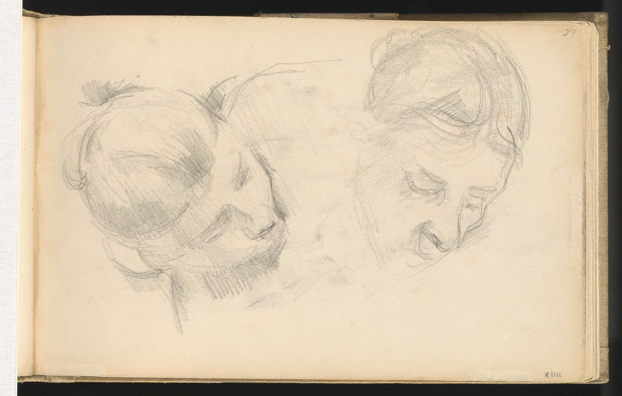 Two Heads of Women by Paul Cézanne