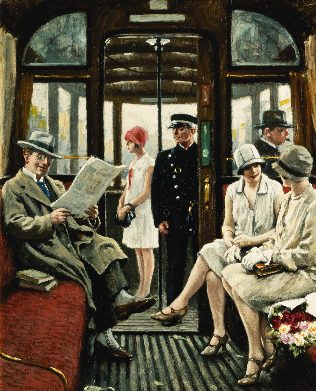 On the Tram by Paul Fischer