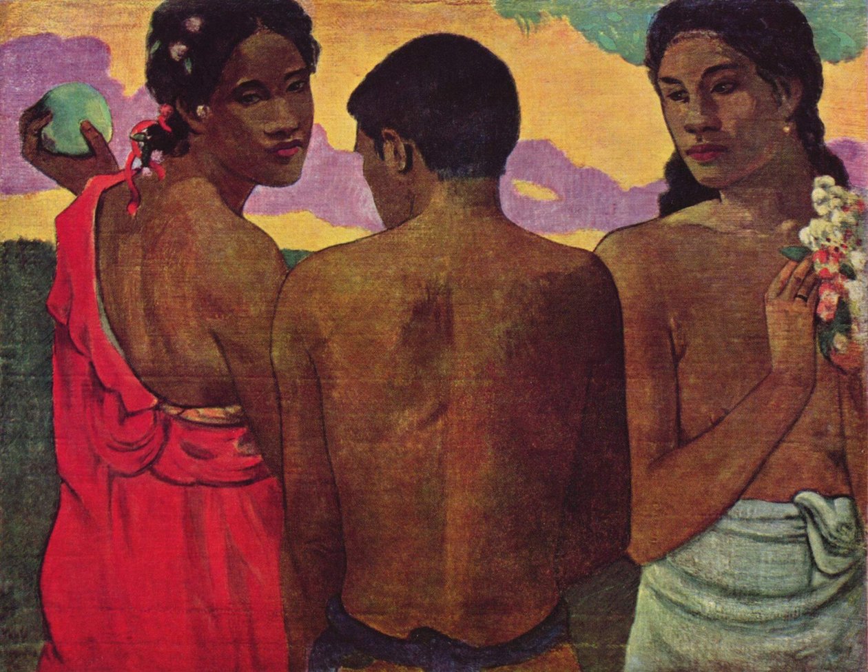 Three Tahitians by Paul Gauguin