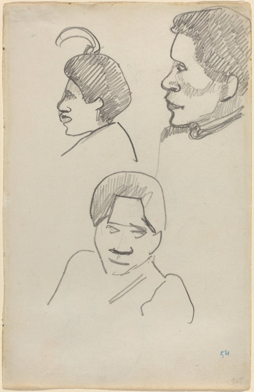 Tahitian Heads by Paul Gauguin