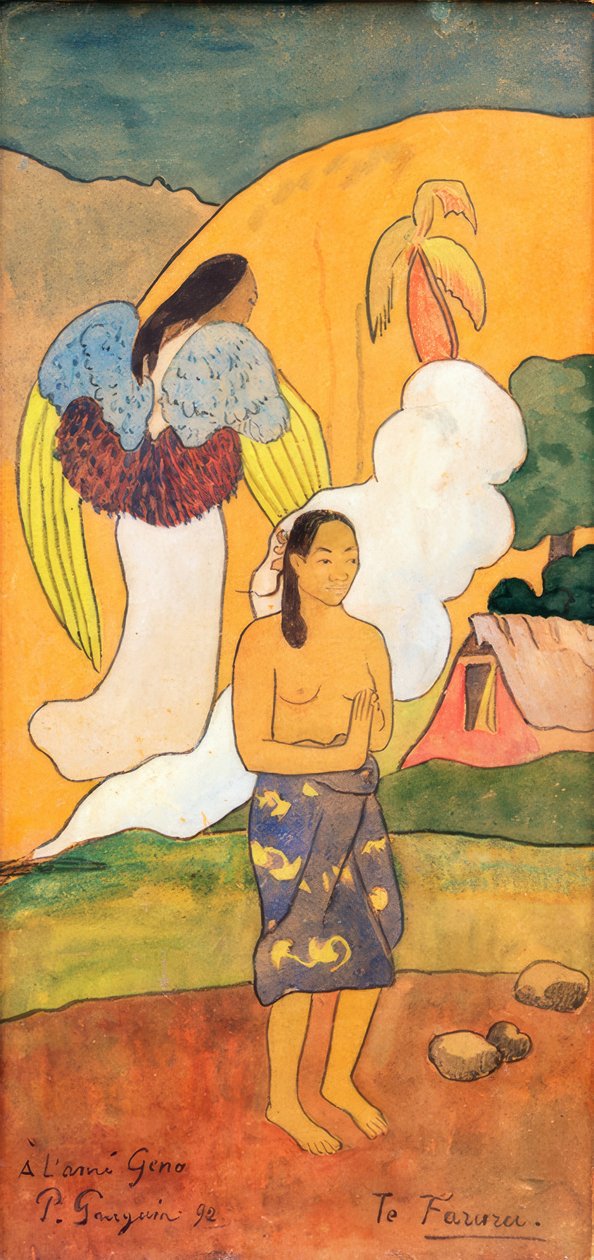 Te faruru by Paul Gauguin