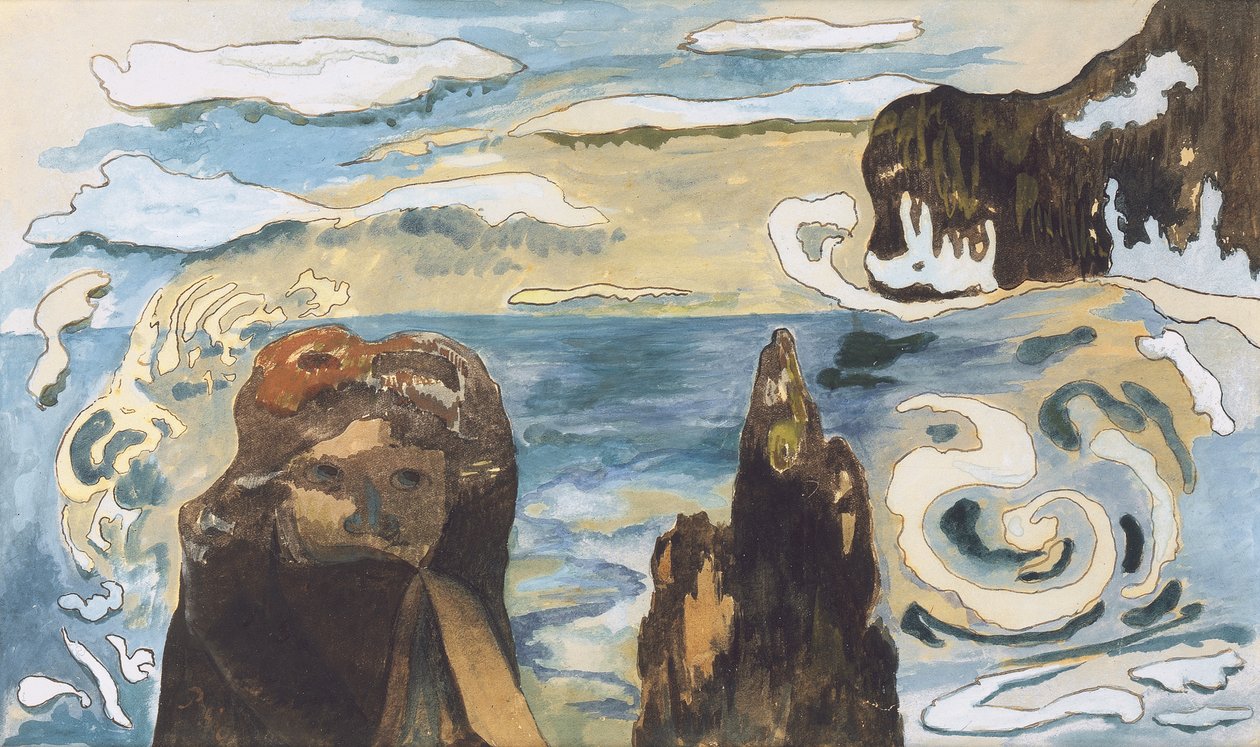 The Black Rocks by Paul Gauguin