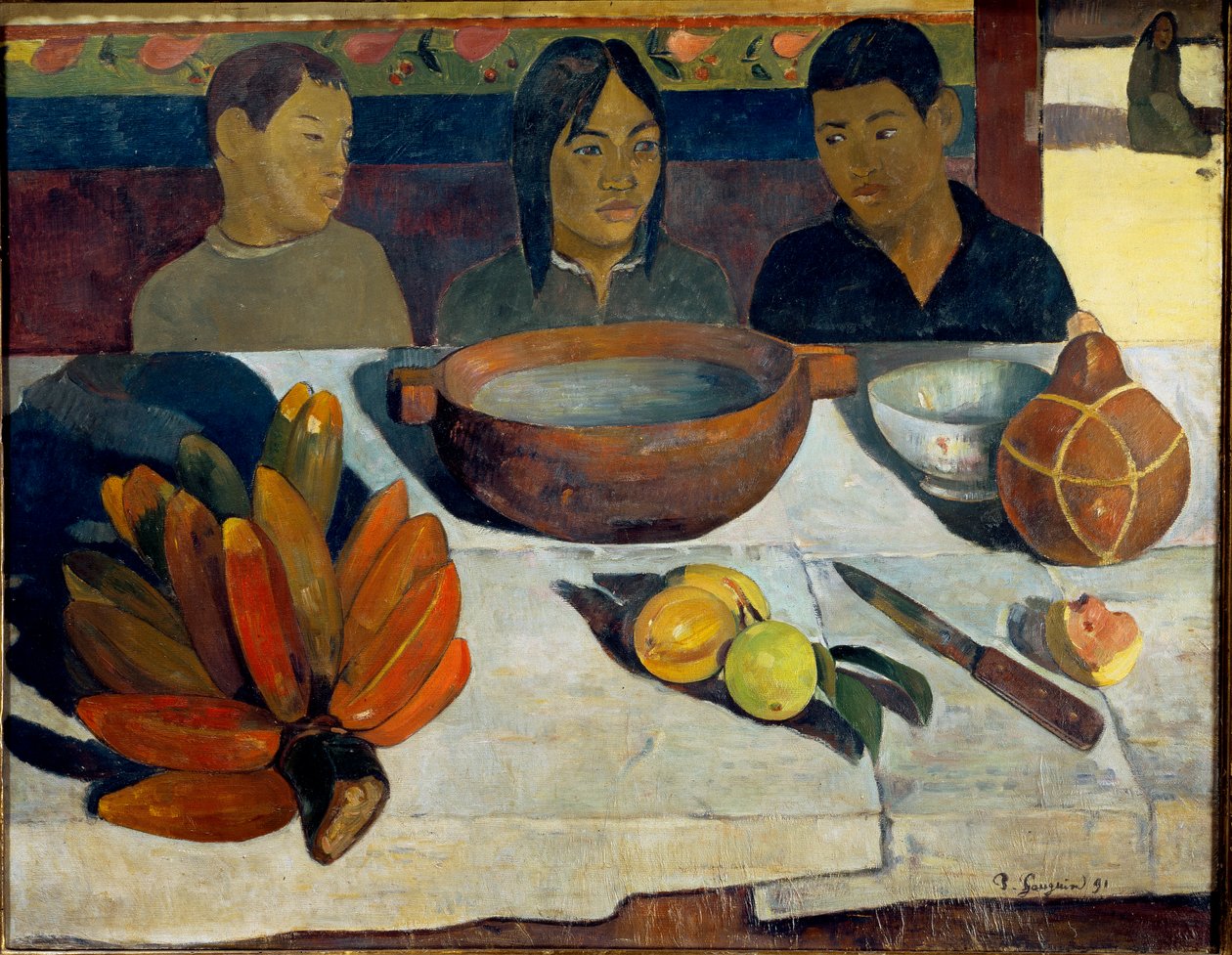 The Meal or Bananas by Paul Gauguin