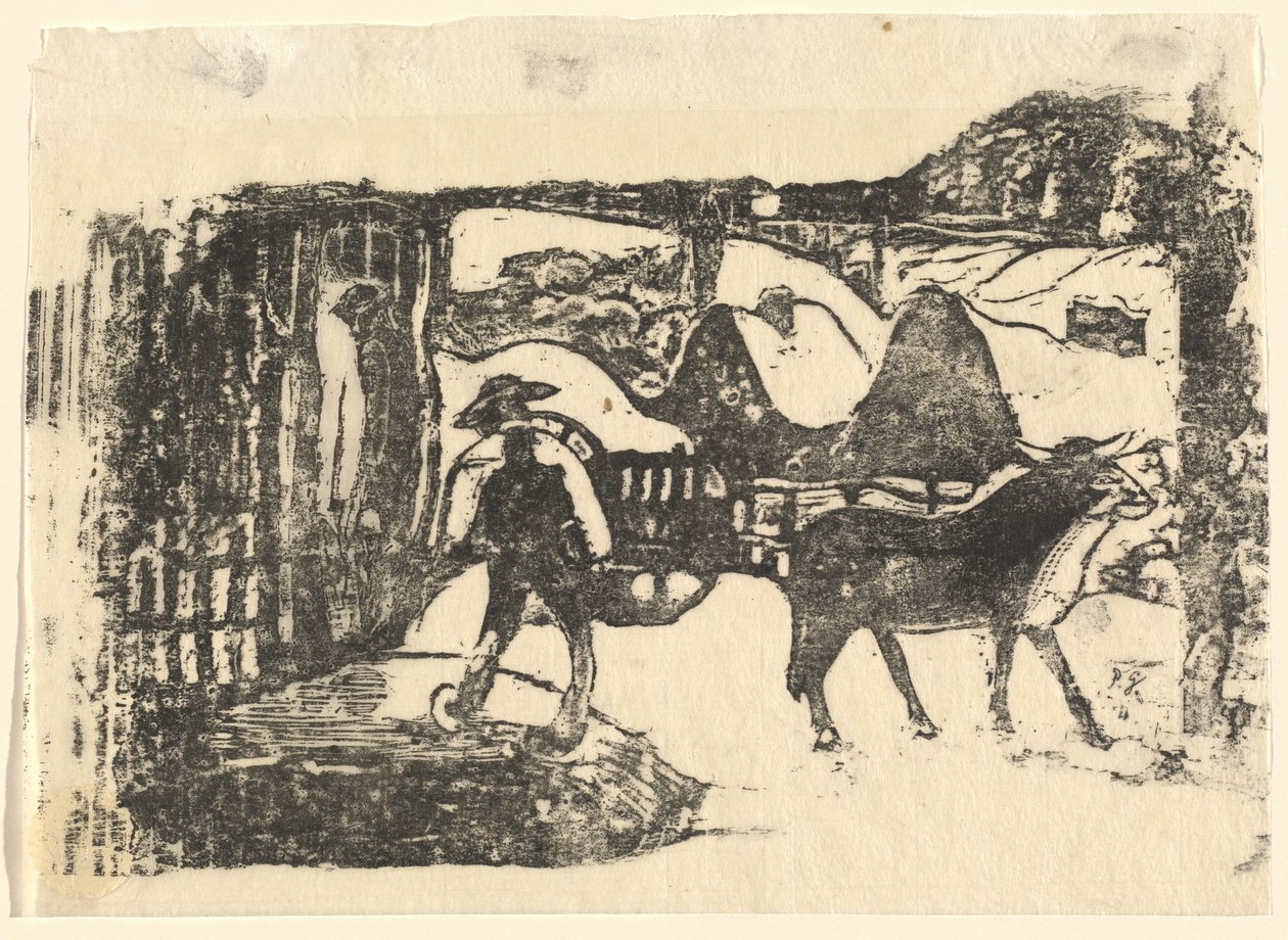 The Ox Cart by Paul Gauguin