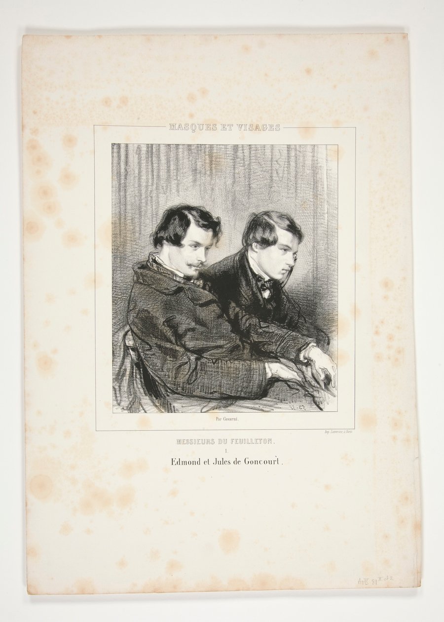 Edmond and Jules de Goncourt by Paul Gavarni