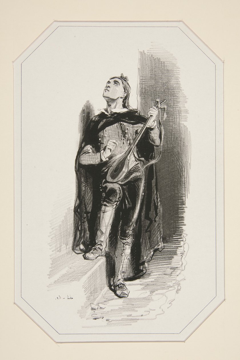 The Serenade by Paul Gavarni
