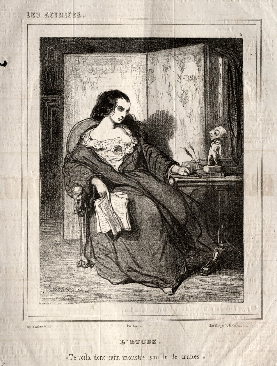 The Actresses: The Study, 1843 by Paul Gavarni