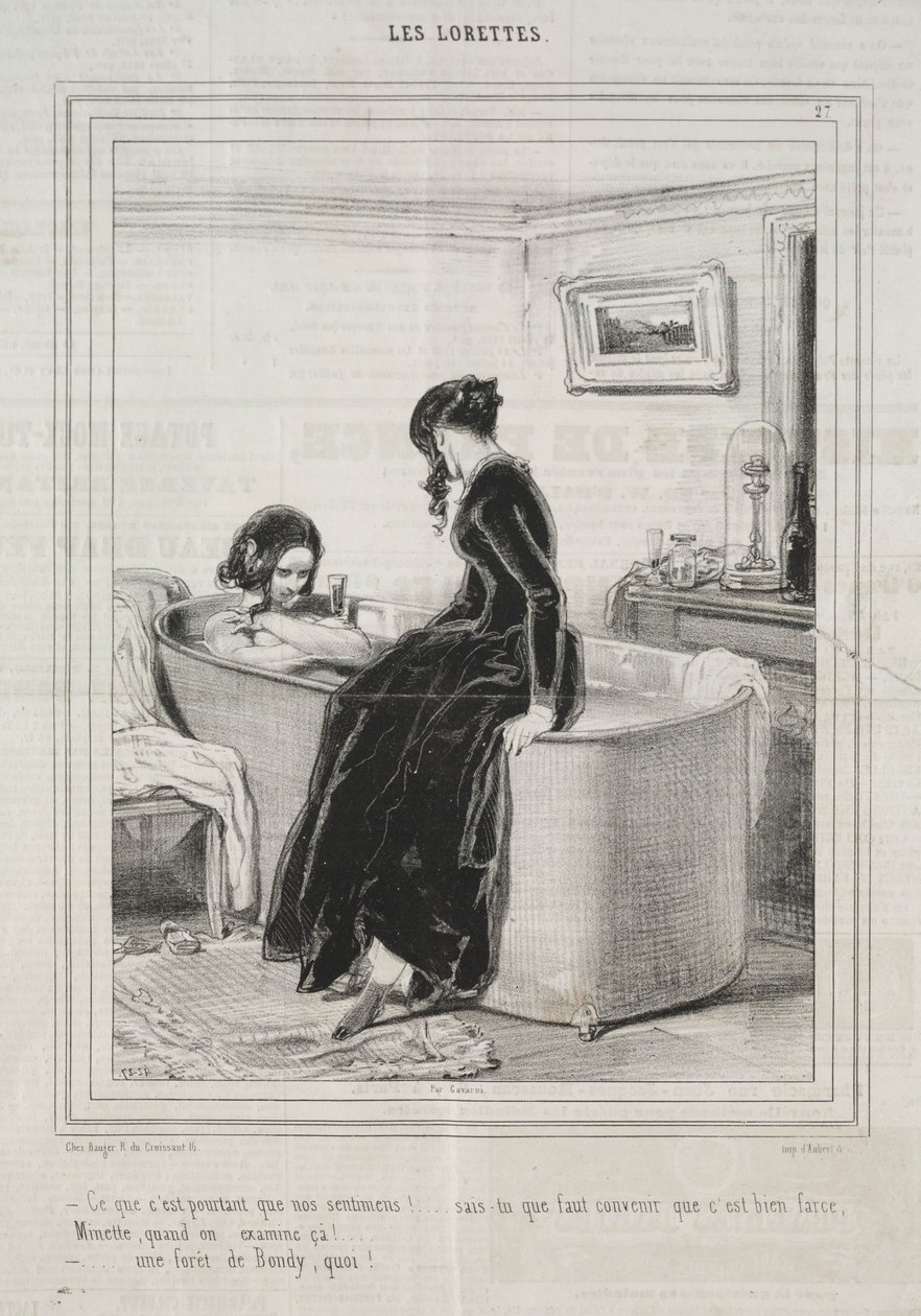 Les Lorettes, 1842 by Paul Gavarni