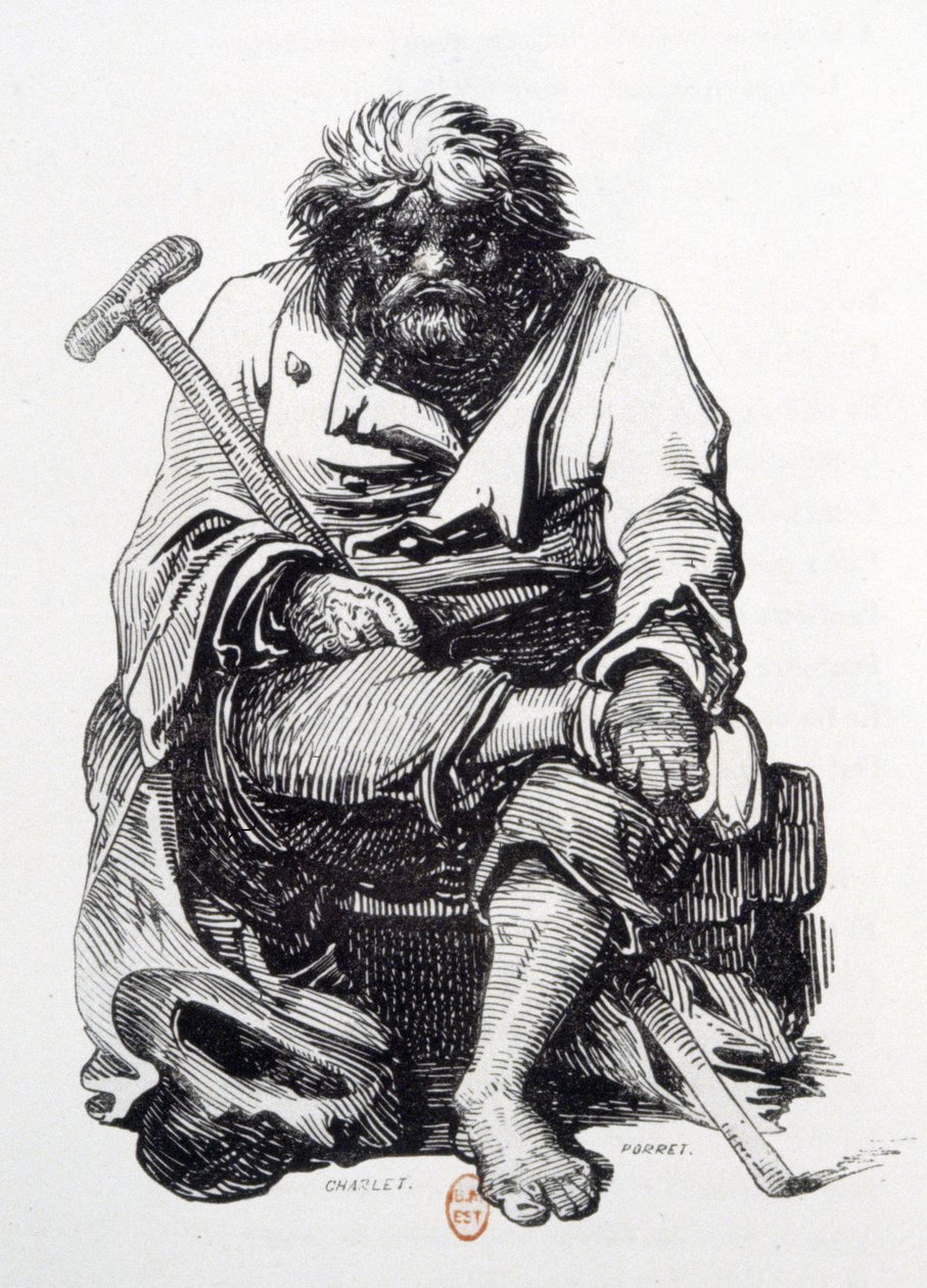 The Beggar by Paul Gavarni