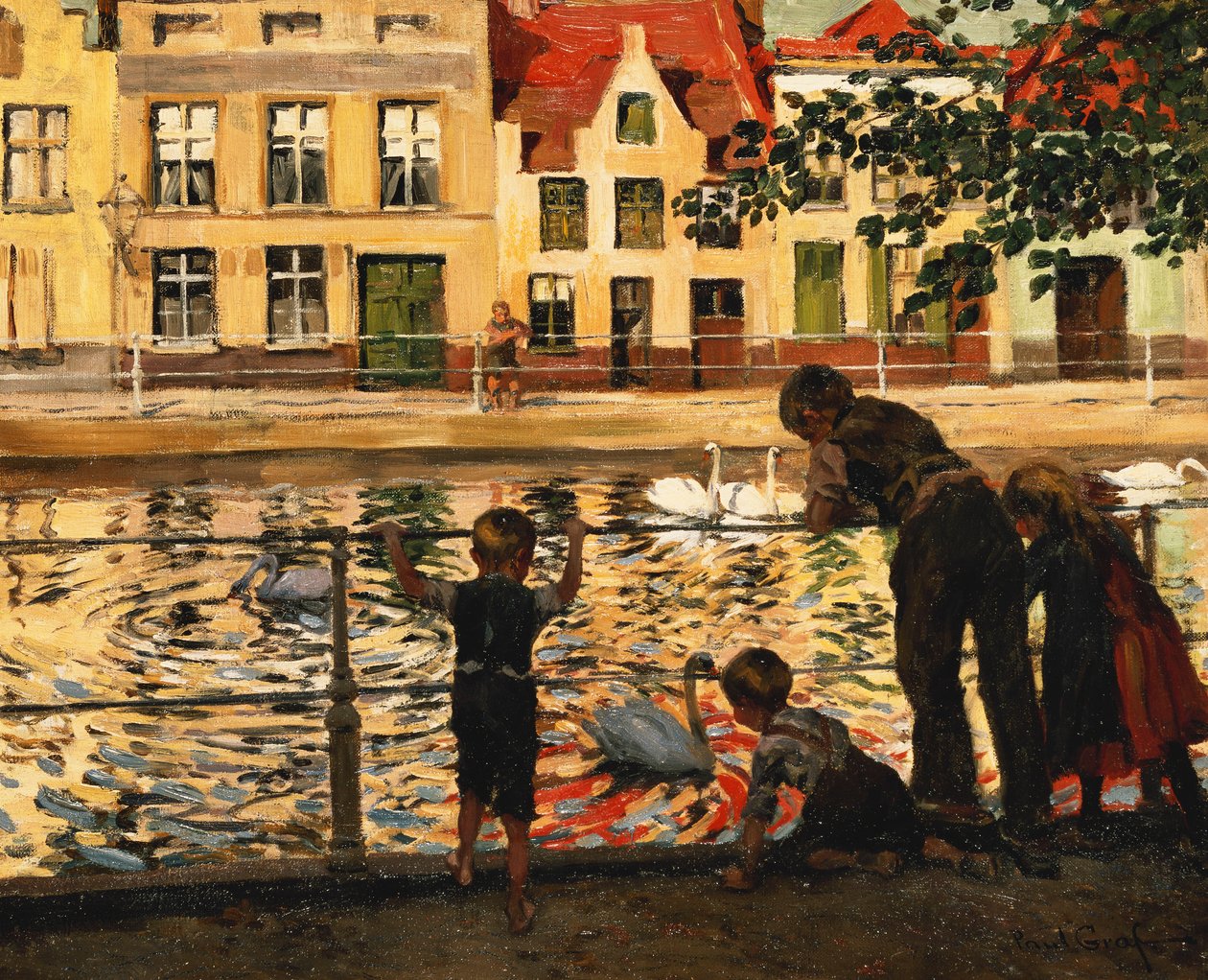 Feeding the Swans by Paul Graf