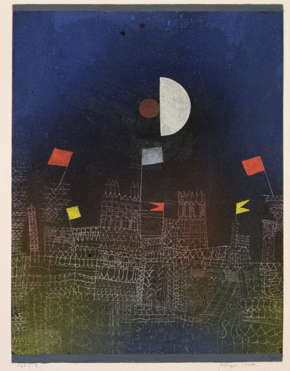 City with Flags by Paul Klee
