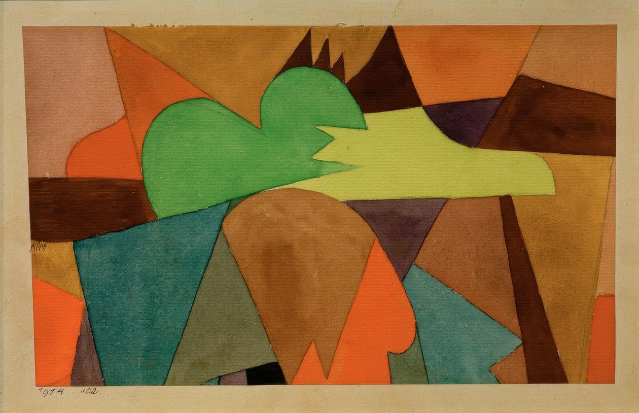 With the Brown Lace by Paul Klee