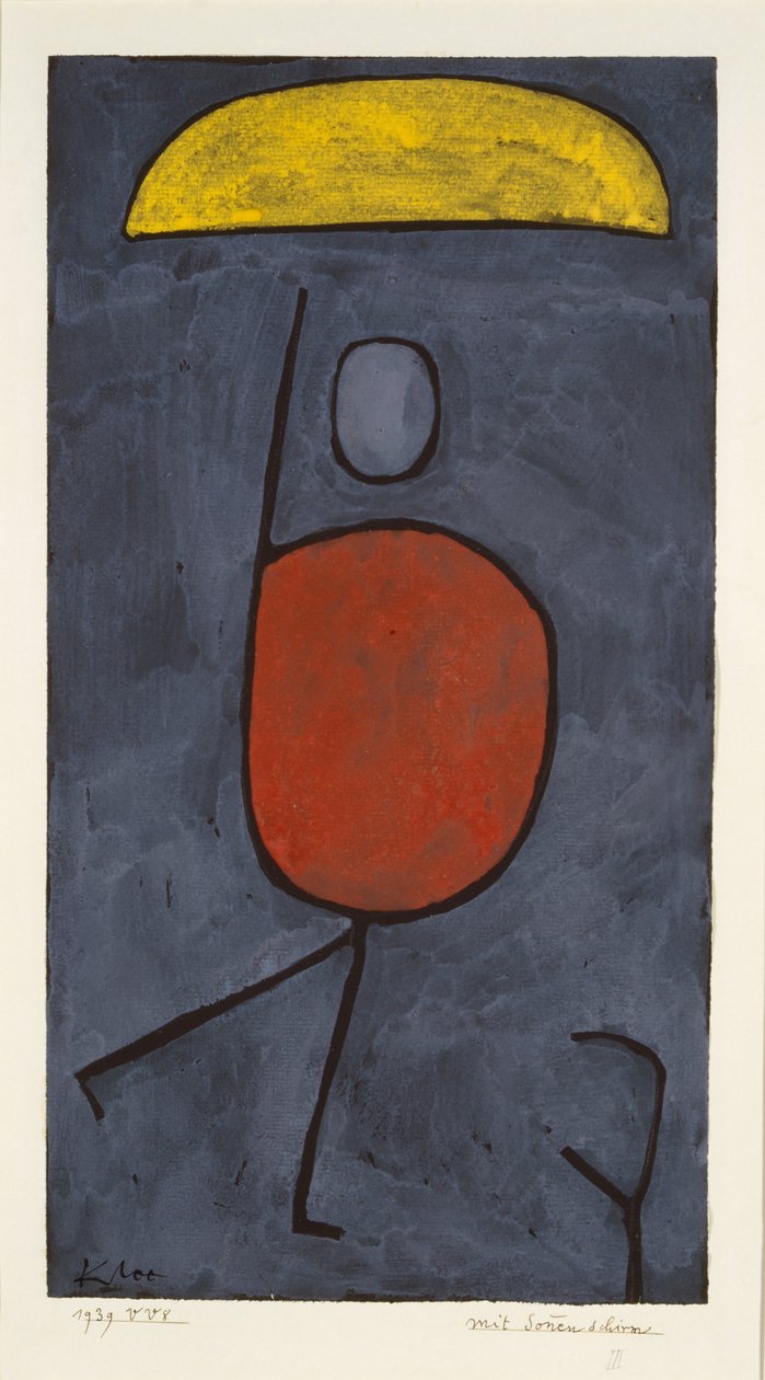 With an Umbrella by Paul Klee