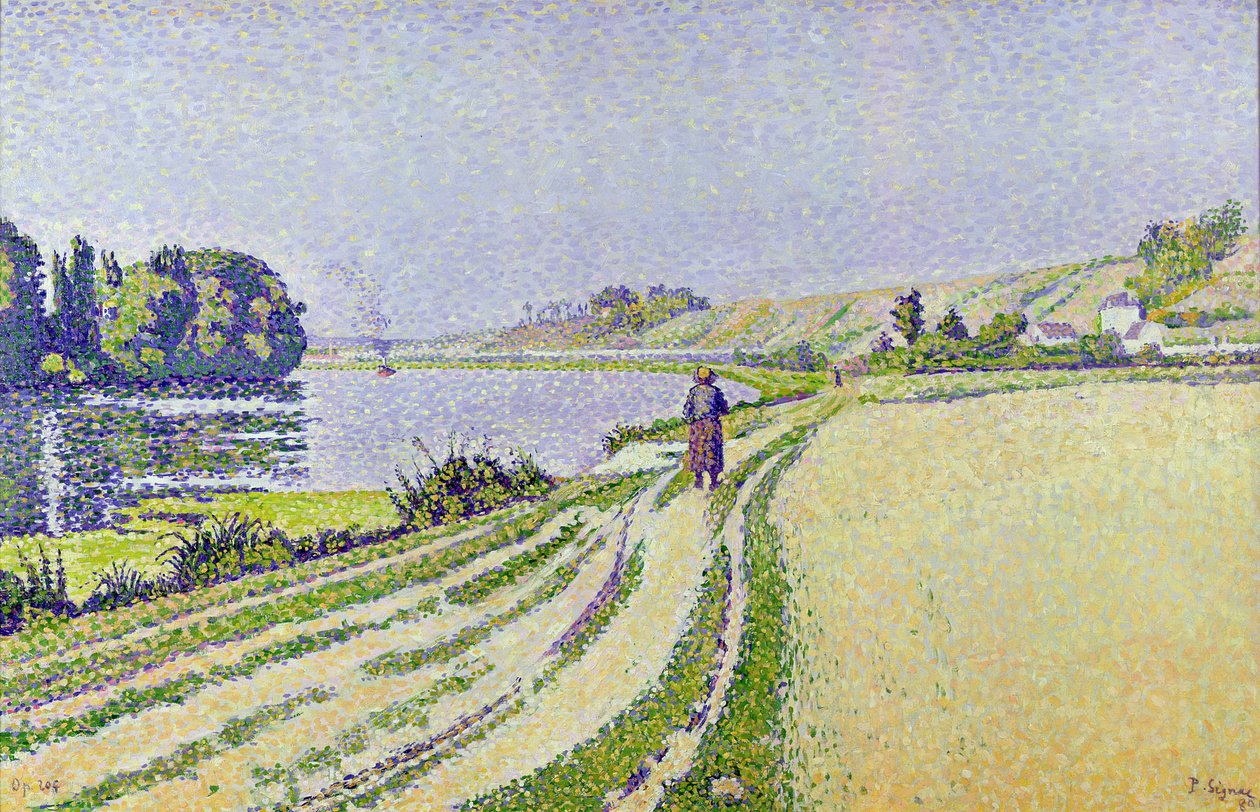 Herblay, La River by Paul Signac