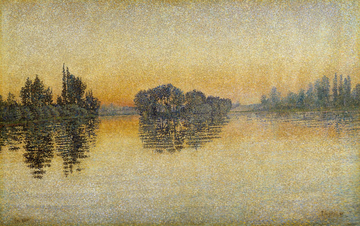 Sunset, Herblay by Paul Signac