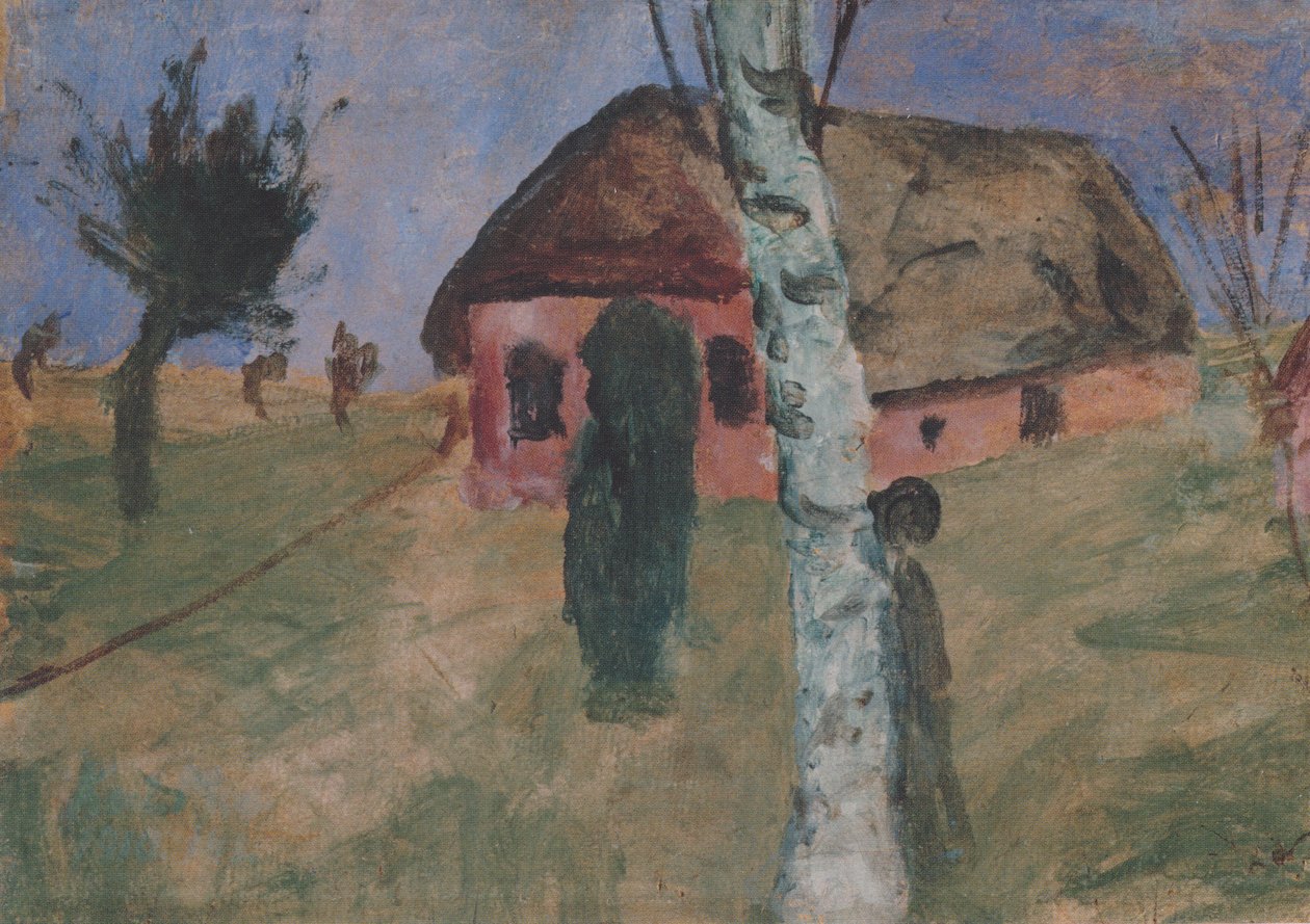 Red House with Birch by Paula Modersohn Becker