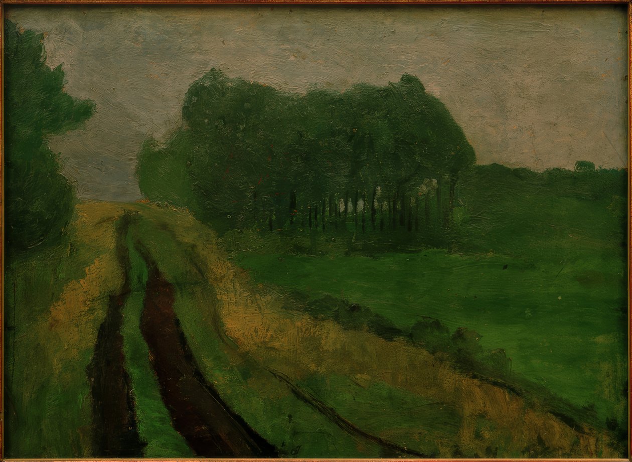 Evening Landscape with Pines by Paula Modersohn Becker