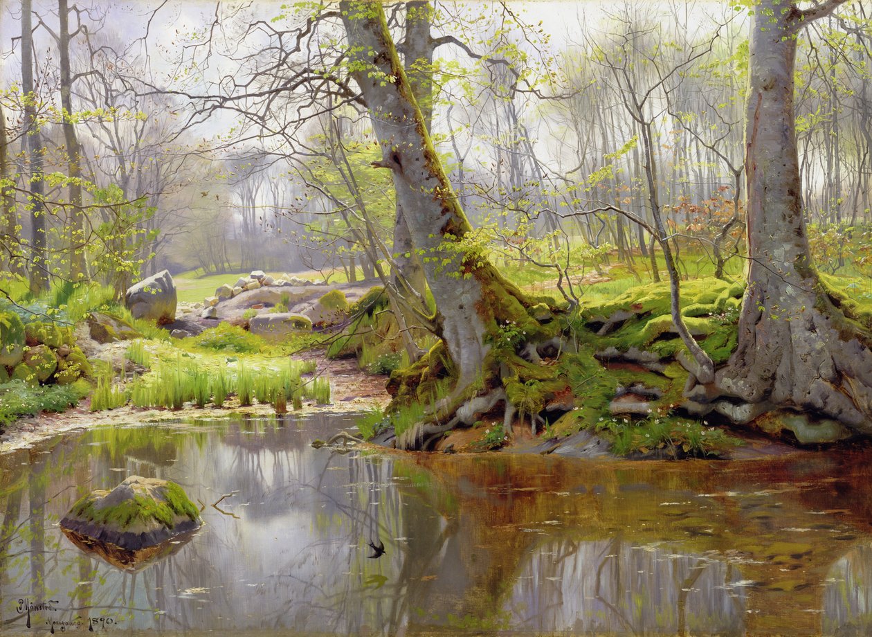 Woodland Pond by Peder Monsted