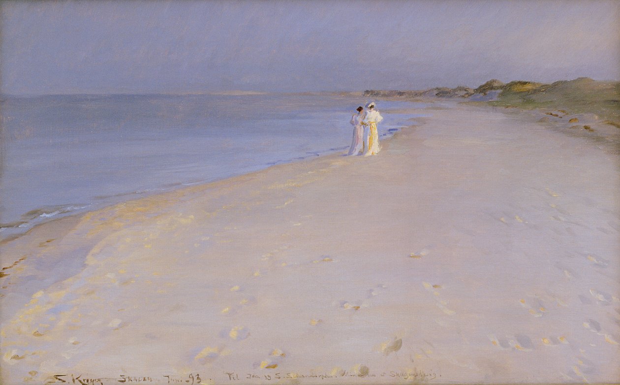 Summer Evening at the South Beach, Skagen by Peder Severin Krøyer