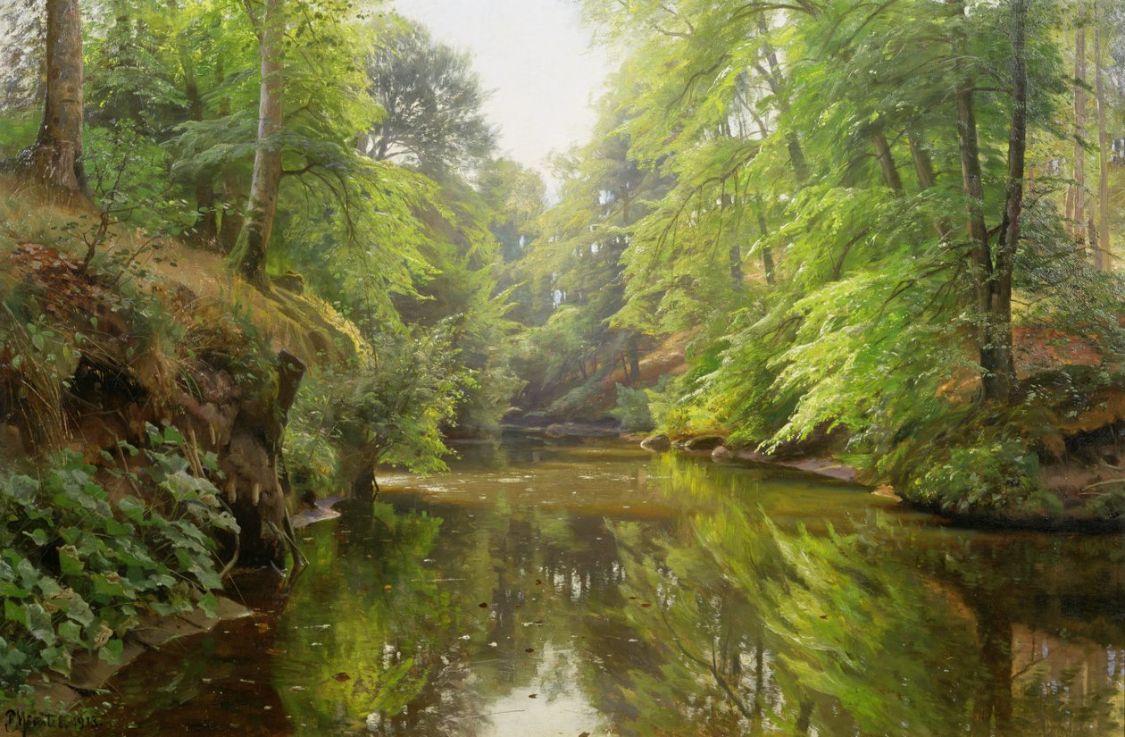 The Quiet River, 1913 by Peder Monsted