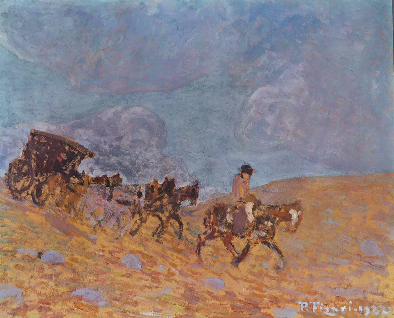 The Stage-Coach, 1922 by Pedro Figari