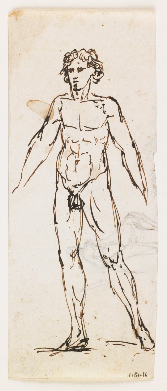 Standing Nude Male by Pelagio Palagi