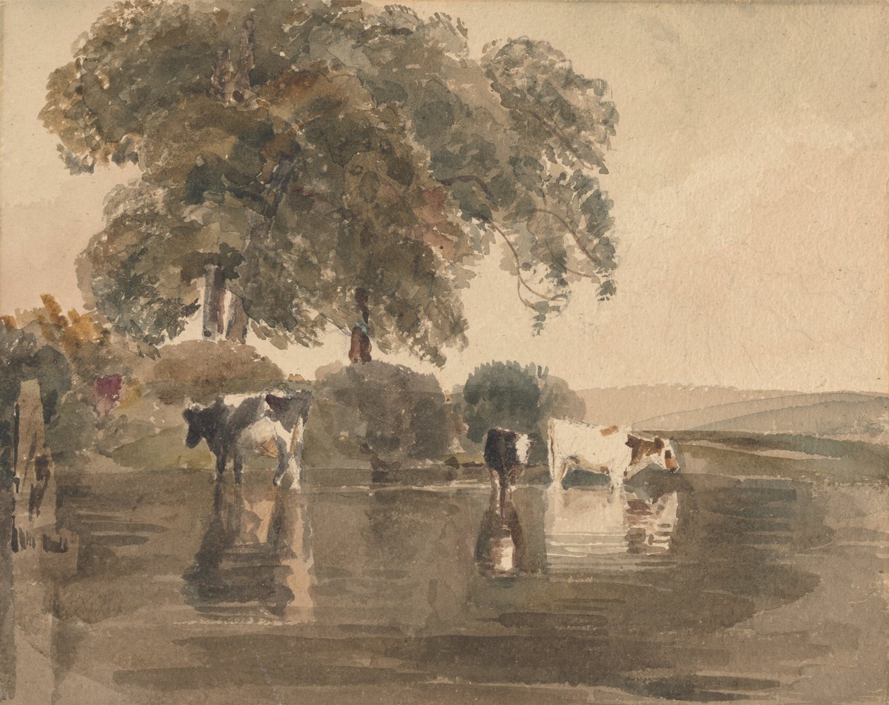 Cows in a Pool by Peter de Wint