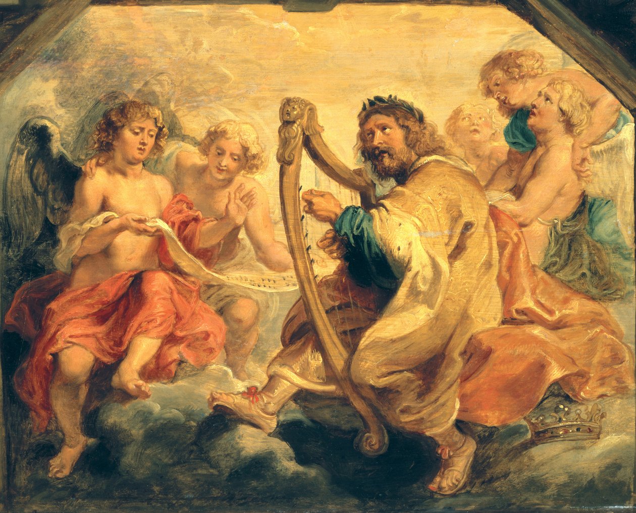 David Playing on his Harp by Peter Paul Rubens