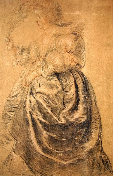 Woman with a Fan by Peter Paul Rubens