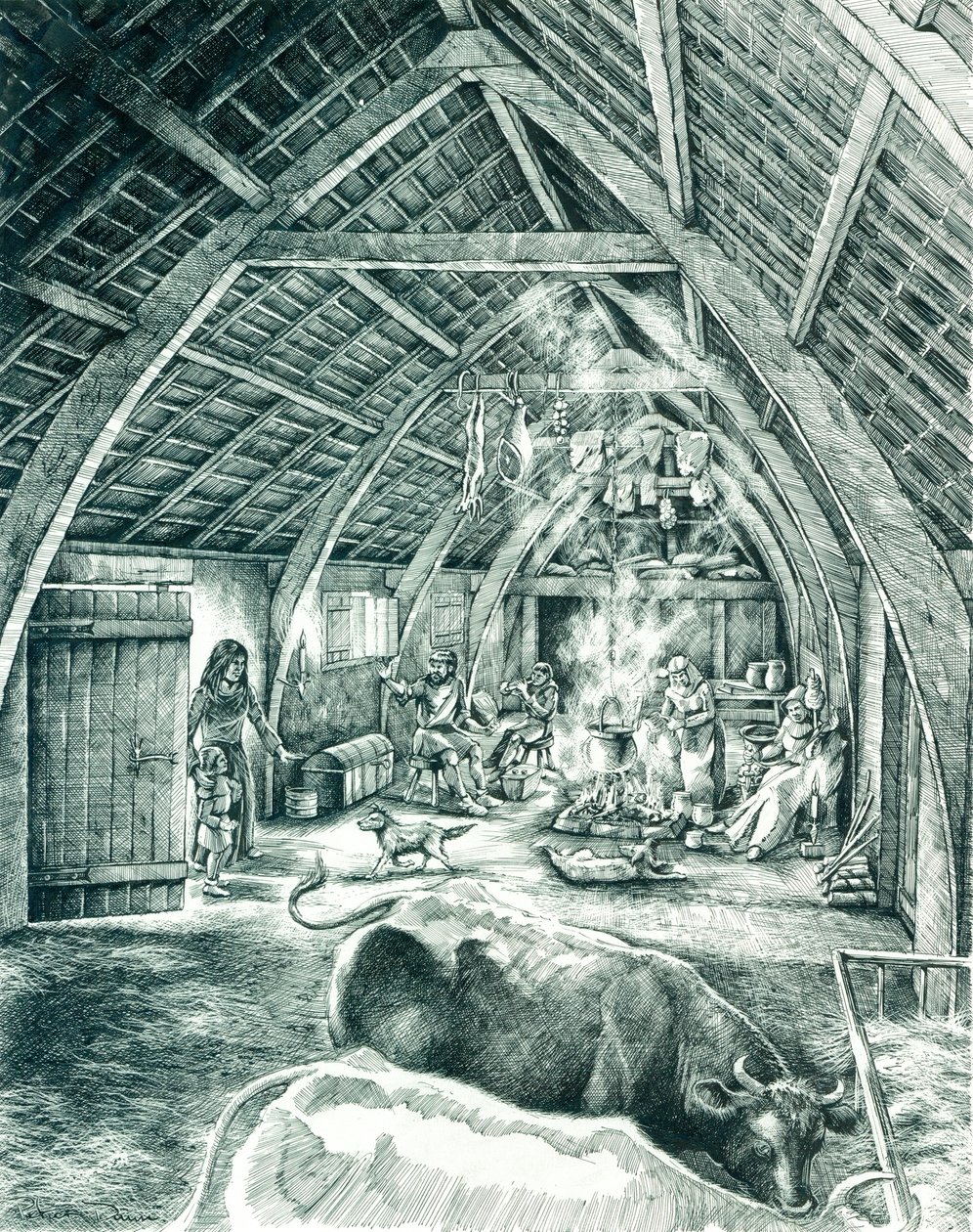 Medieval Peasant House by Peter Dunn