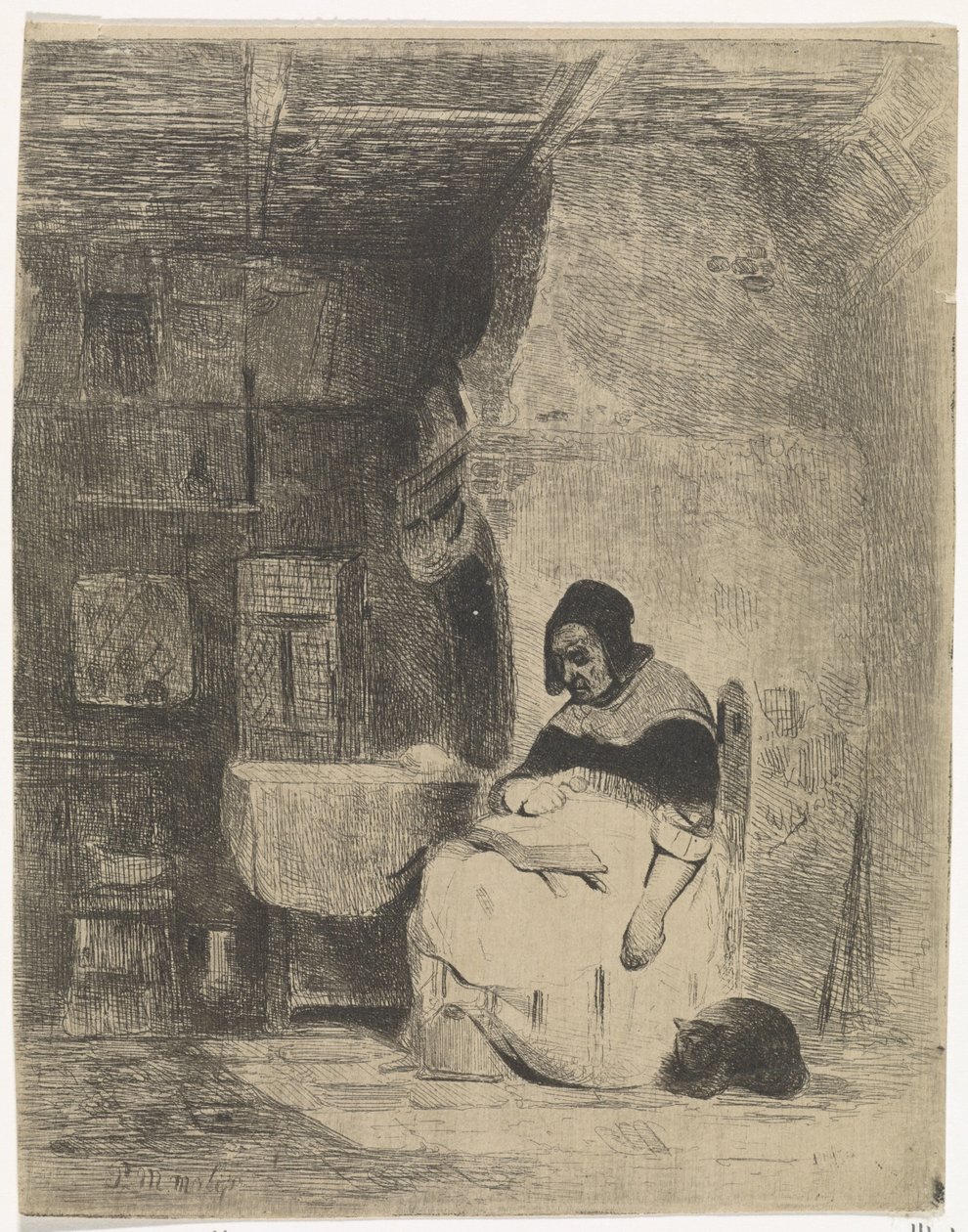 Reading Woman by Petrus Marius Molijn