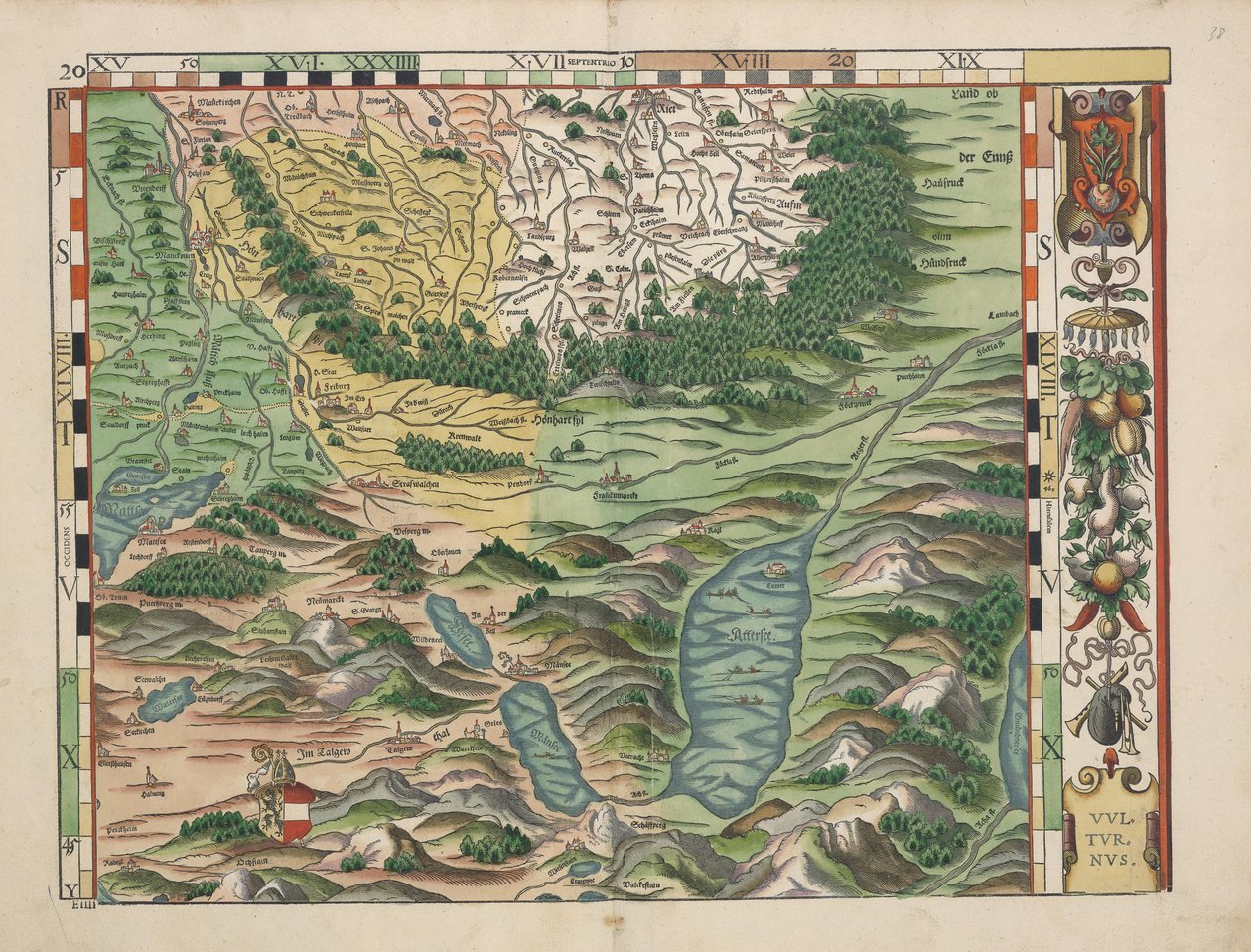 Bavarian Maps of 1568 (Plate 20) by Philipp Apian