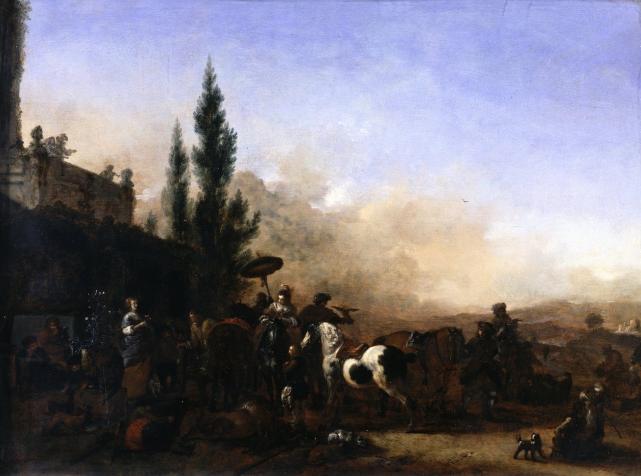 The Return from Hawking by Philips Wouwerman