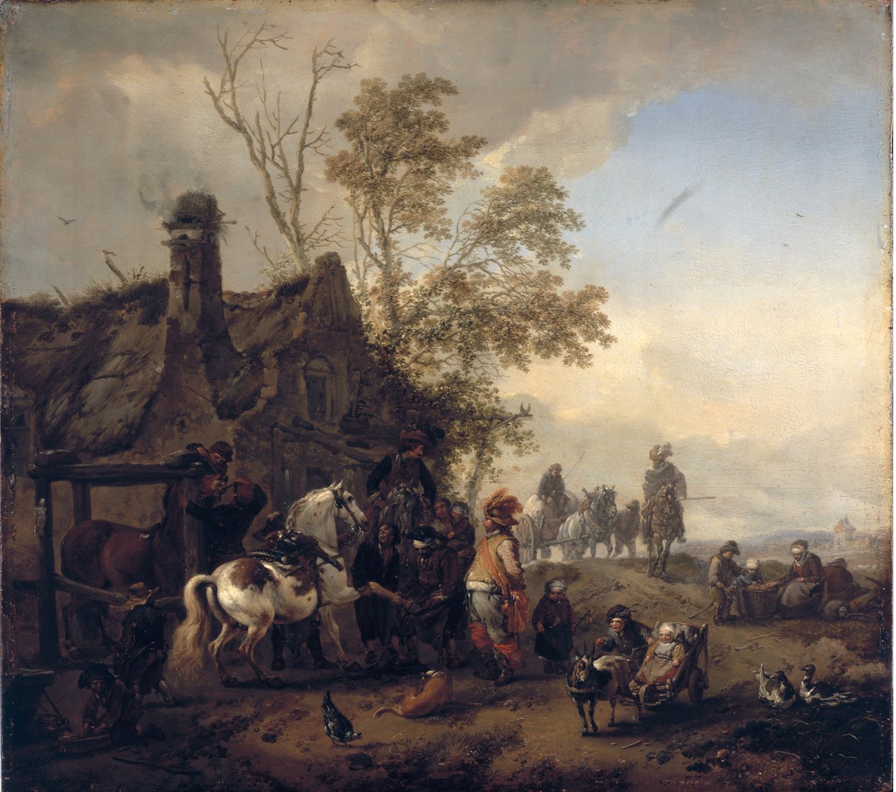 A Dappled Horse outside the Smithy by Philips Wouwerman